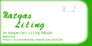 matyas liling business card