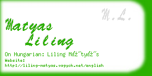 matyas liling business card